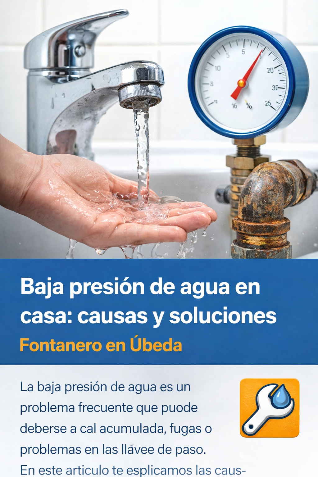 Baja presión de agua en casa: causas y soluciones | Fontanero en Úbeda